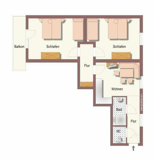 带阳台两卧公寓, Apartment Haus Am See