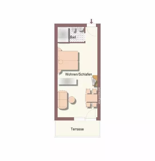 バルコニー付きスタンダードステューディオ, Apartment Haus Am See