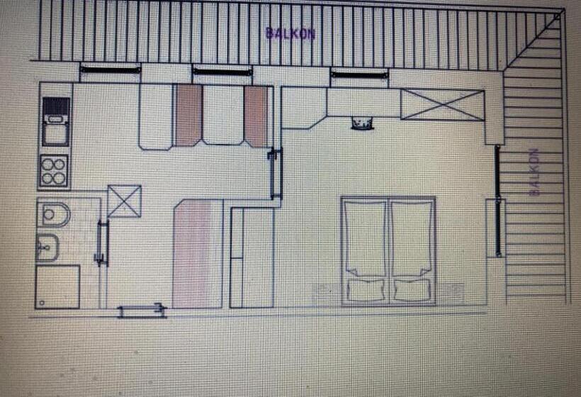 1 Sovrums Lägenhet, Haus Daniela