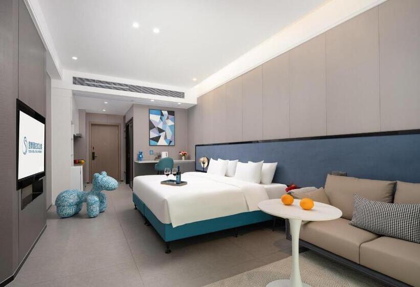 חדר דחוקס עם מיטת קינג, Yutai Hotel Apartment