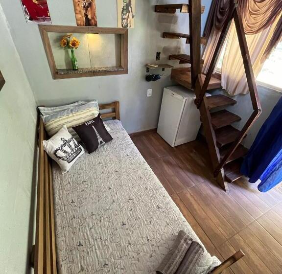 غرفة قياسية رباعية مزودة بشُرفة, Hostel Sossego Do Garças