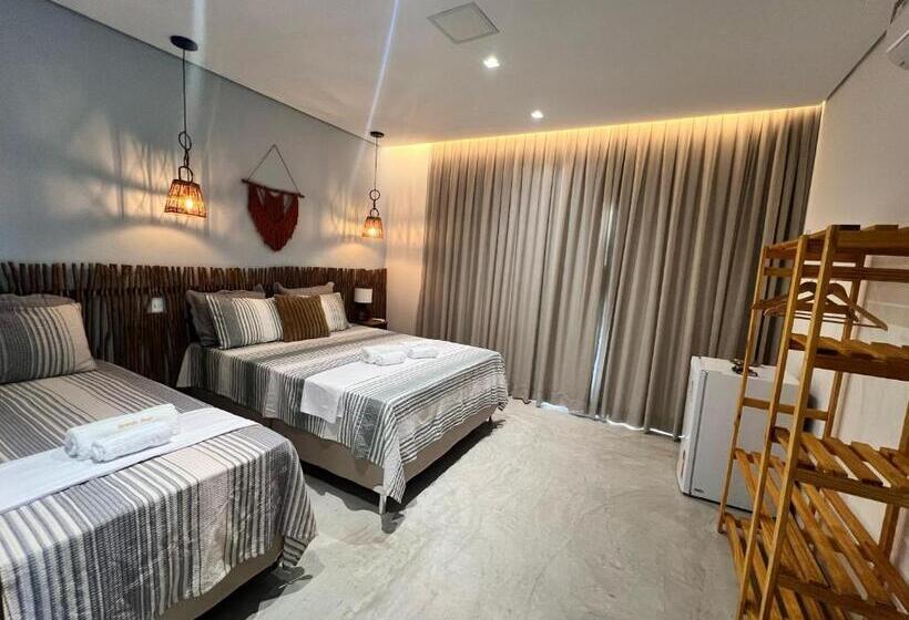 اتاق استاندارد سه تخته با بالکن, Pousada Varanda Amar   Icaraizinho De Amontada