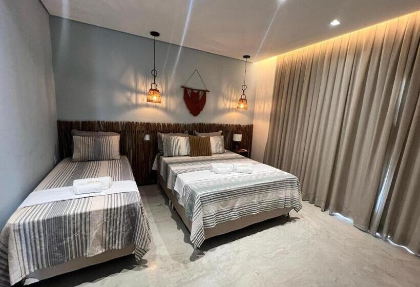 اتاق استاندارد سه تخته با بالکن, Pousada Varanda Amar   Icaraizinho De Amontada