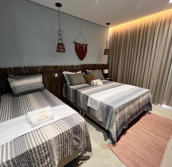 اتاق استاندارد سه تخته با بالکن, Pousada Varanda Amar   Icaraizinho De Amontada