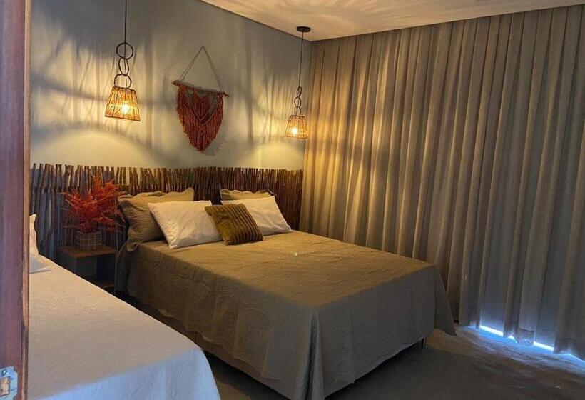 اتاق استاندارد سه تخته با بالکن, Pousada Varanda Amar   Icaraizinho De Amontada