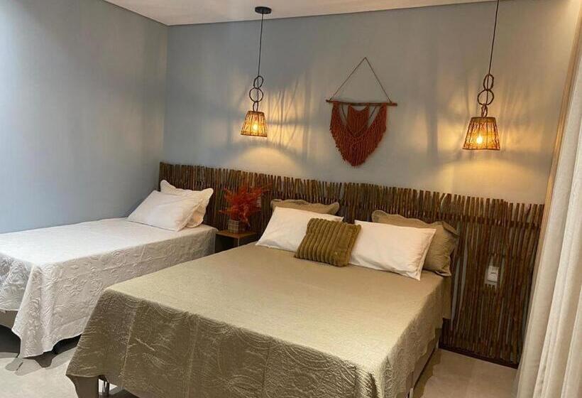 اتاق استاندارد سه تخته با بالکن, Pousada Varanda Amar   Icaraizinho De Amontada