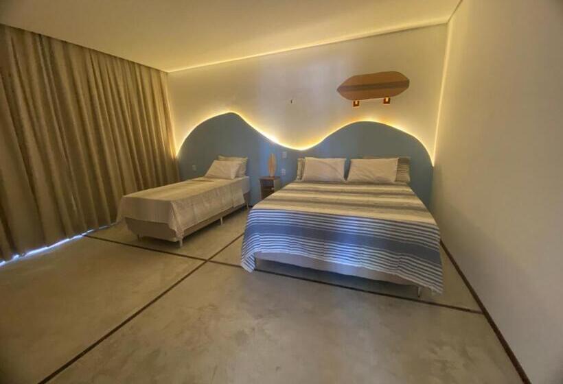 اتاق استاندارد سه تخته با بالکن, Pousada Varanda Amar   Icaraizinho De Amontada