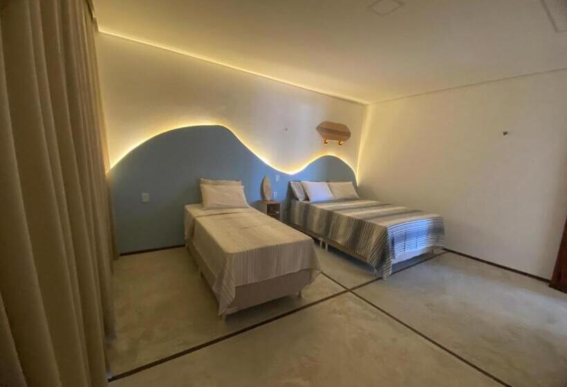 اتاق استاندارد سه تخته با بالکن, Pousada Varanda Amar   Icaraizinho De Amontada