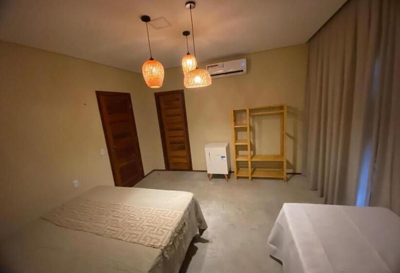 اتاق استاندارد سه تخته با بالکن, Pousada Varanda Amar   Icaraizinho De Amontada