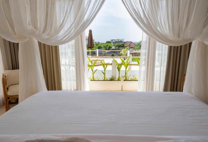 חדר דחוקס עם מיטת קינג, Arti By Umah   Pererenan