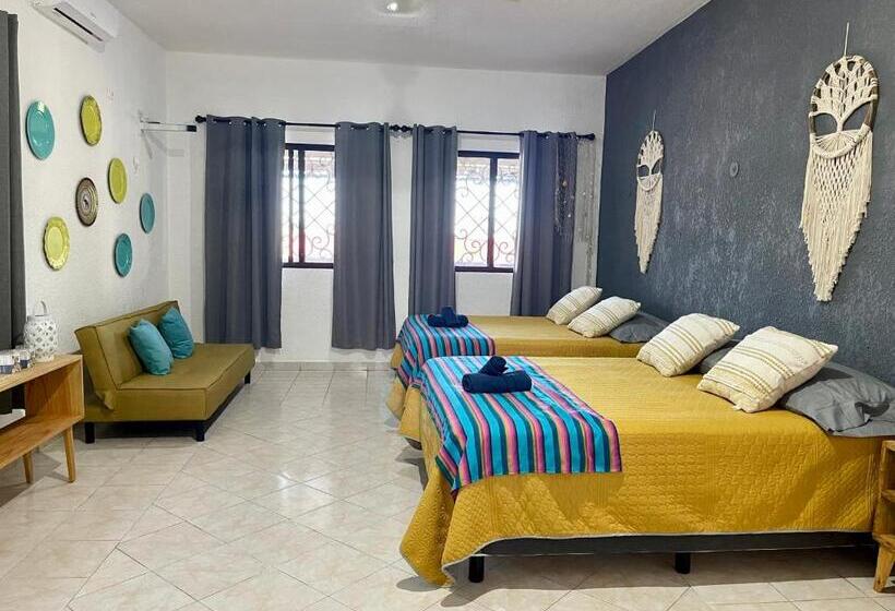 家庭间侧面带海景, Itzé Hostel Boutique   Progreso