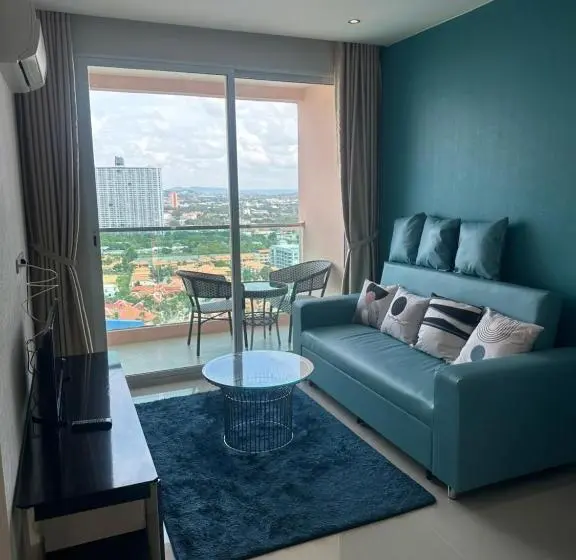 آپارتمان 1 خوابه با چشم‌انداز استخر, Grande Caribbean Condo Resort Pattaya G2008