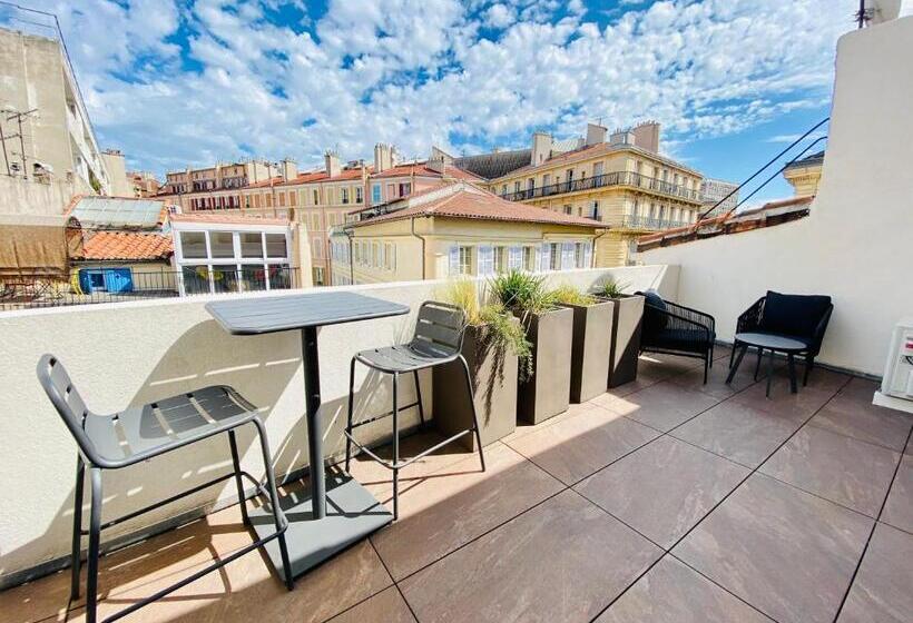 Апартаменты 1 Спальня с Террасой, Les Toits Du Vieux Port