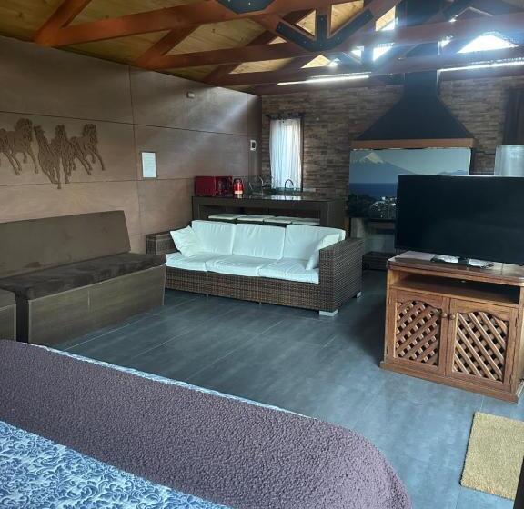 キングサイドベッドのスタンダードワンルーム, Hostal Y Cabañas Villa Germana