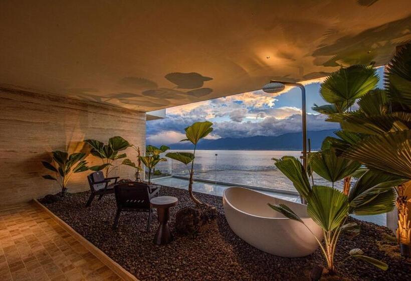 Deluxe-huone Merinäkymä Parveke, 大理安汋海景酒店