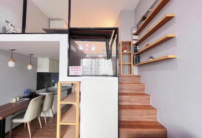 Deluxe room with river view, 广州沃家国际公寓