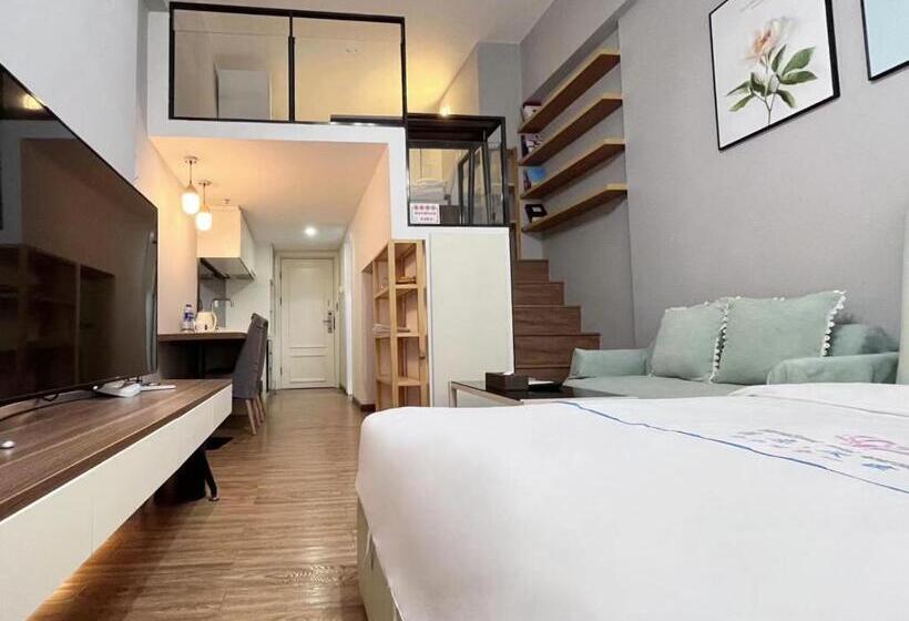 Quarto Deluxe Vista Cidade, 广州沃家国际公寓