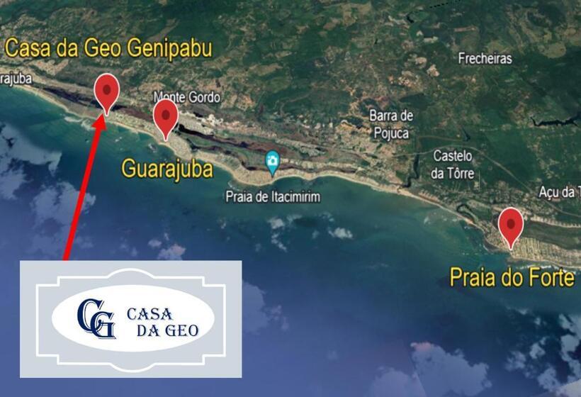 דירת שלושה חדרים, Casa Da Geo Genipabu Summer House
