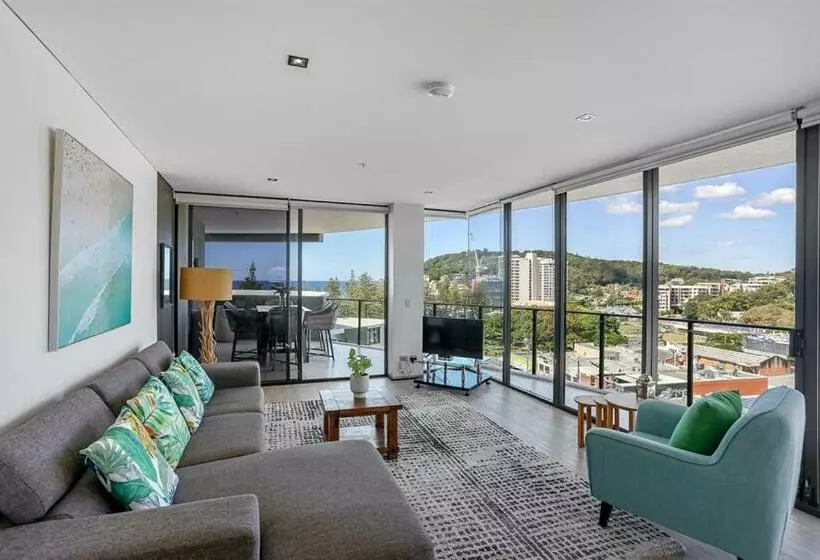 آپارتمان 2 خوابه با چشم‌انداز دریا, Ambience On Burleigh Beach
