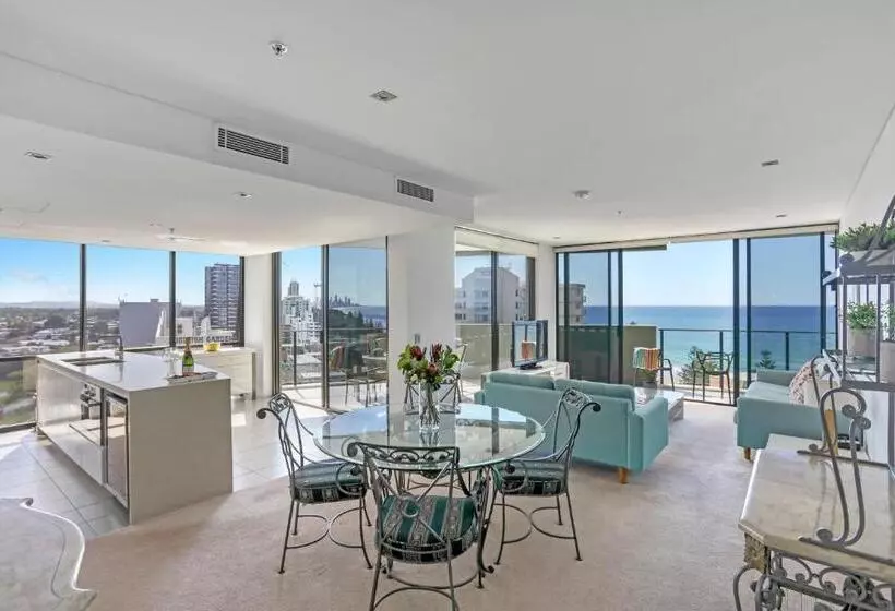 آپارتمان 3 خوابه با چشم‌انداز دریا, Ambience On Burleigh Beach