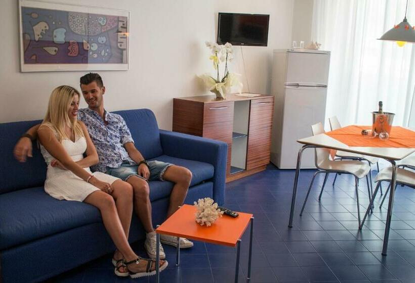 침실 1개 아파트 측면 바다 전망, Residence Adriatico