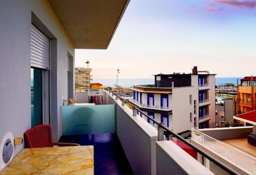 침실 1개 아파트 측면 바다 전망, Residence Adriatico