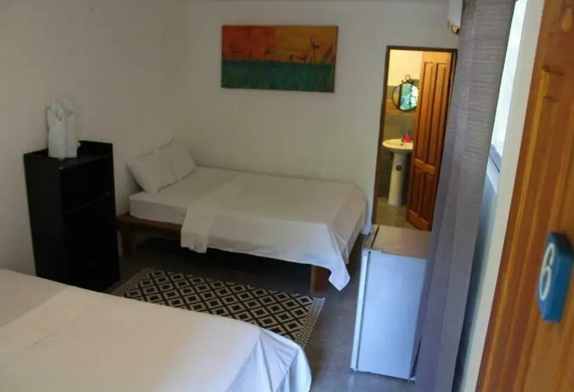 スタンダード4人部屋, Cabinas Playa Surf Hostel