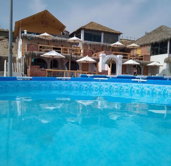 חדר דלוקס עם מרפסת נוף לים, Hamacas