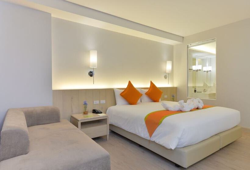 디럭스 룸 킹사이즈 침대, Hisea Huahin