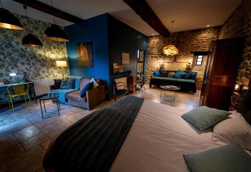 디럭스 룸 킹사이즈 침대, Domaine De La Pommeraye & Spa