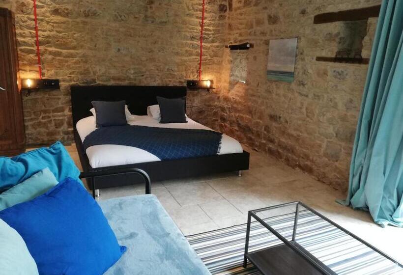 디럭스 룸 킹사이즈 침대, Domaine De La Pommeraye & Spa