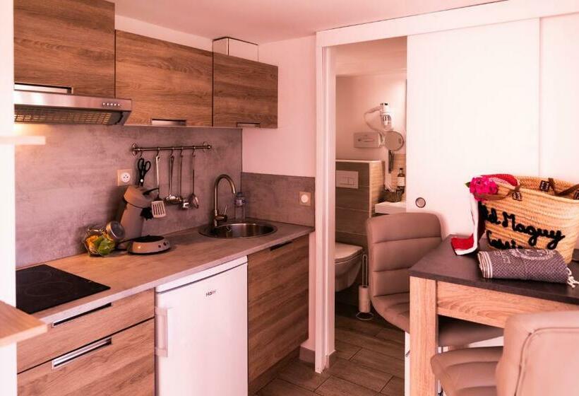 带观景的标准工作室, Hôtel Eden Cassis   Parking Privé