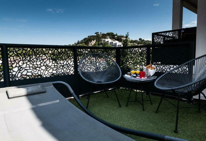 带大床的标准间, Hôtel Eden Cassis   Parking Privé