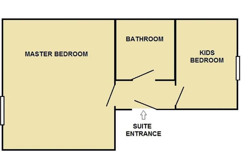 两卧家庭套房, Marazion