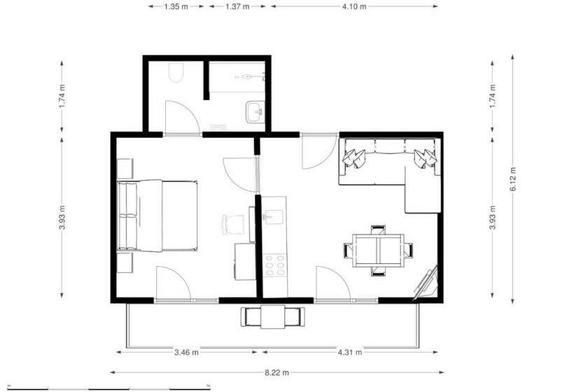 Апартаменты 1 Спальня с Балконом, Casa Montana