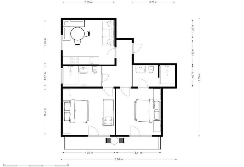 Апартаменты 2 Спальни с Балконом, Casa Montana