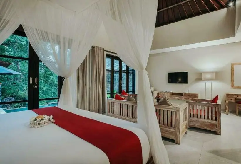 Huvila, 1 makuuhuone ja uima-allas, Kawi Resort A Pramana Experience