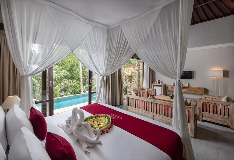 Huvila, 1 makuuhuone ja uima-allas, Kawi Resort A Pramana Experience