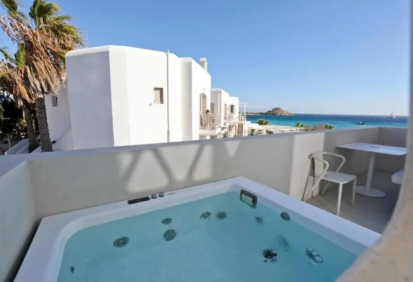 片側に海が見えるデラックスルーム, Mykonos Dove Beachfront