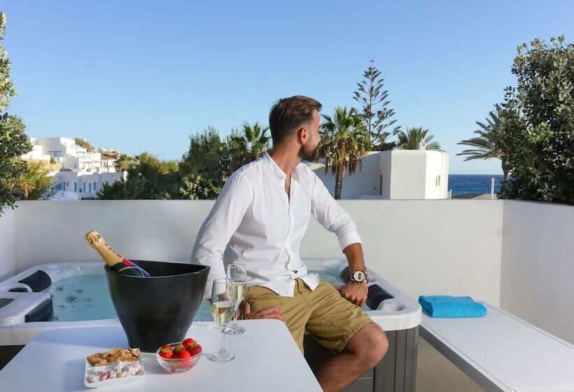 片側に海が見えるデラックスルーム, Mykonos Dove Beachfront