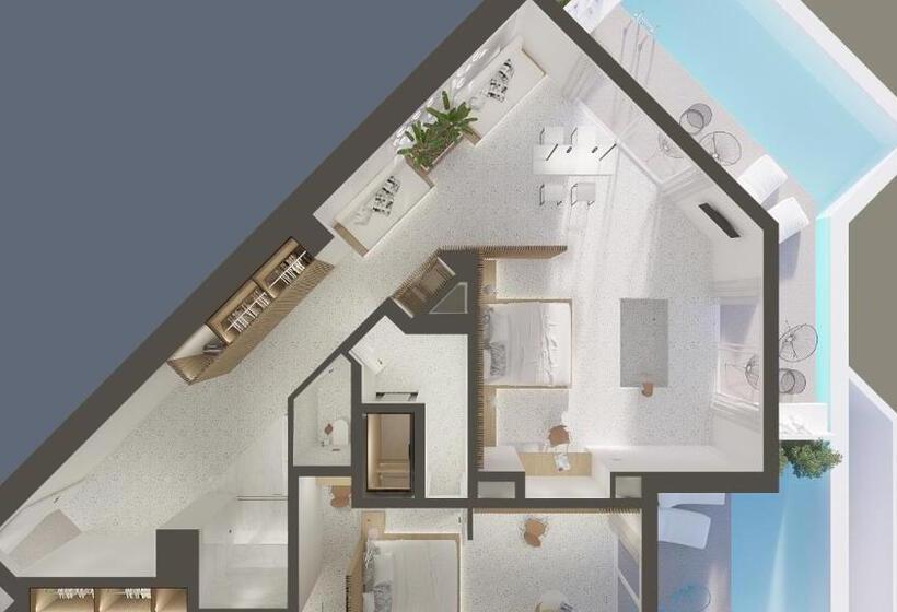 سوییت با استخر, Mykonos Dove Beachfront