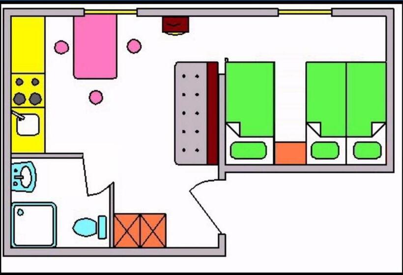 آپارتمان 1 خوابه, Rooms & Apartments Jana