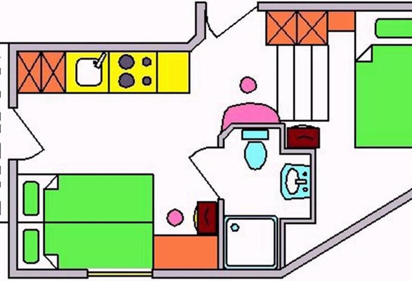 استودیو استاندارد با بالکن, Rooms & Apartments Jana