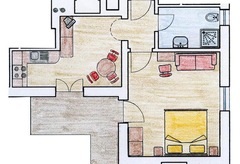 침실 1개 수피리어 아파트, Fröhlichhof Wohnung Apfelblüte