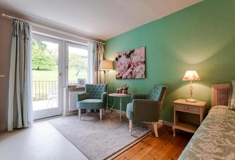 غرفة قياسية مزوَّدة بتراس, Pension Im Landhausstil Im Brombachtal, Odenwald