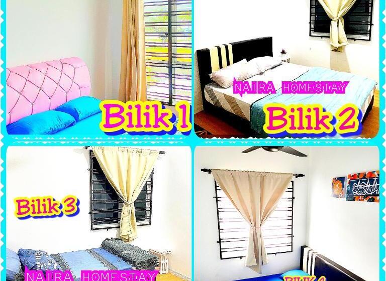 בית, 4 חדרי שינה, Naira Homestay Kota Bharu ,wakaf Che Yeh 4 Bilik 3 Aircond