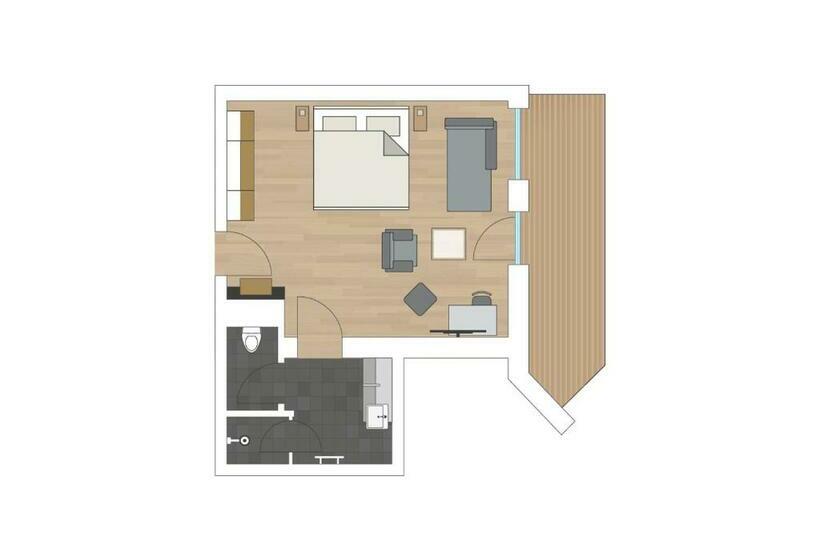 اتاق استاندارد با بالکن, Das Zwölferhaus