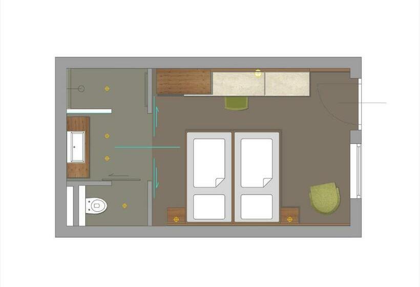 غرفة قياسية لذوى الاحتياجات الخاصة, Schlof Guat