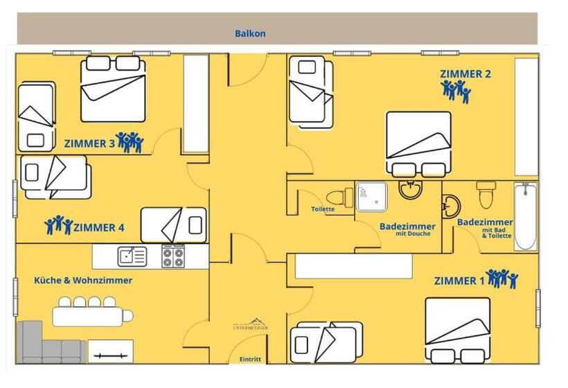 Апартаменты 4 Спальни, Untermetzger