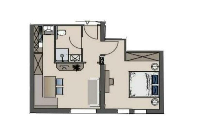 Апартаменты 1 Спальня, Appartements Kardona